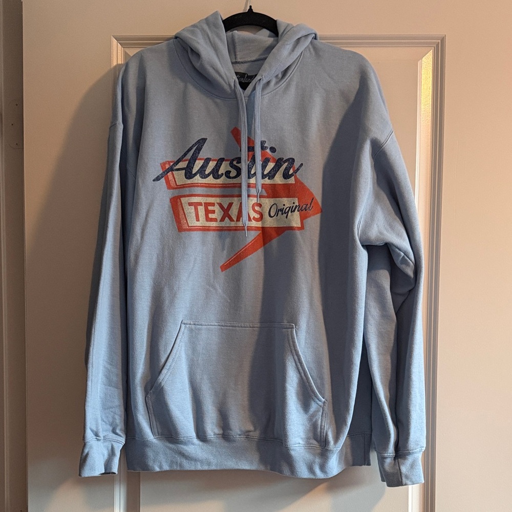 Light Blue Austin Texas Hoodie